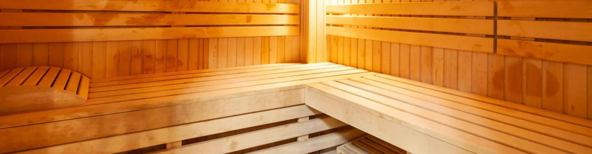 wooden interior of a sauna