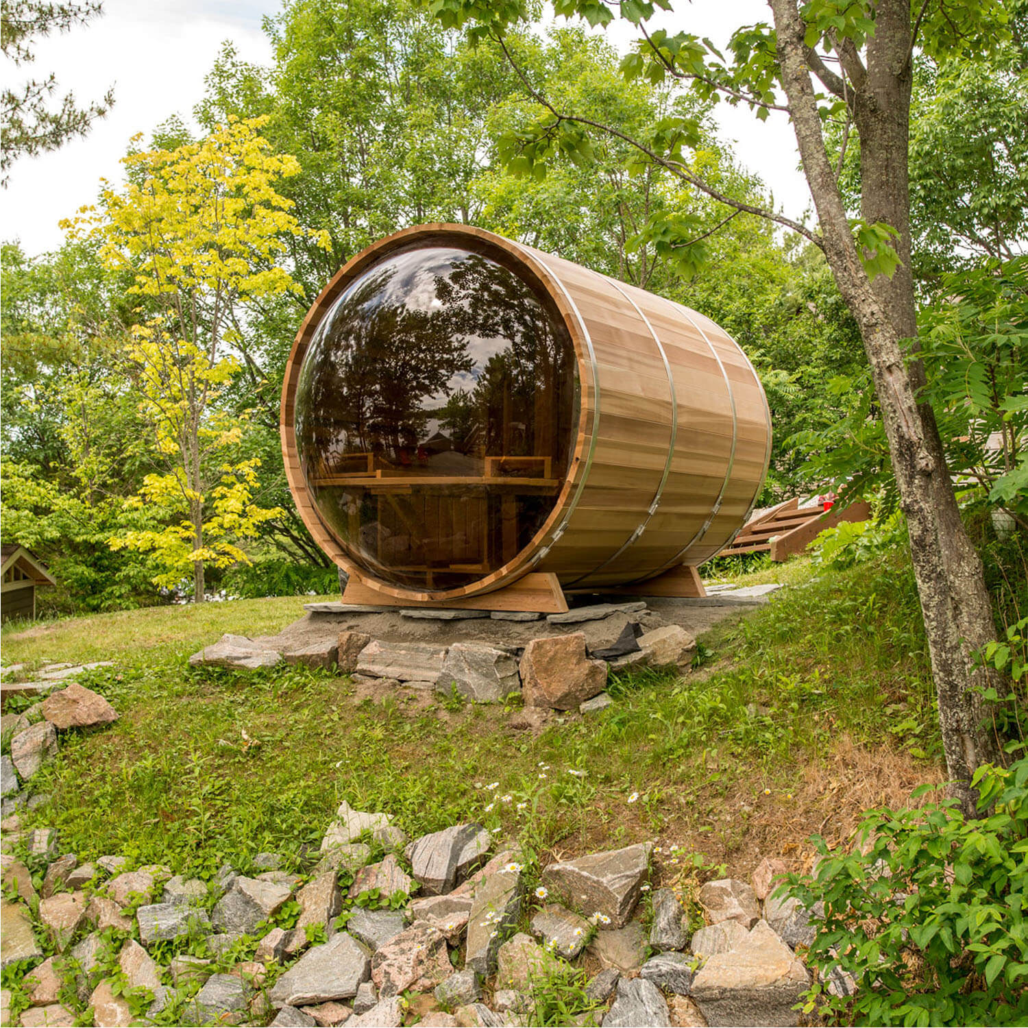 Panoramic Sauna - Knotty Cedar